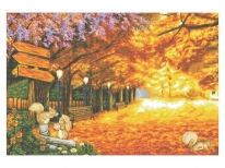 Схема вышивки бисером «Осенний лес» (В1)