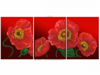 Схема вышивки бисером «Маки» (120х60)