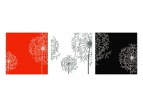 Схема вышивки бисером «Одуванчики» (135х45)