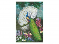 Схема вышивки бисером «Павлины в саду» (В1)