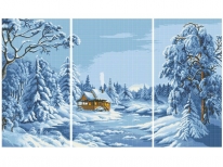 Схема вышивки бисером «Голубая зима» (120х60)