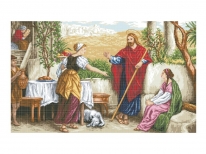 Схема вышивки бисером «Исус, Марта и Мария» (В1)