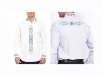 Заготовка мужской сорочки для вышивки бисером «Флирт светлая» 