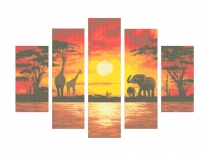 Схема вышивки бисером «Полиптих Африка» (120х60)