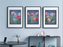 Схема вышивки бисером «Нежные тюльпаны» (90х40)