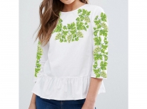 Заготовка женской блузы «Зеленый виноград Б-332»