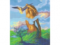 Схема вышивки бисером «Девушка-весна» (A1)